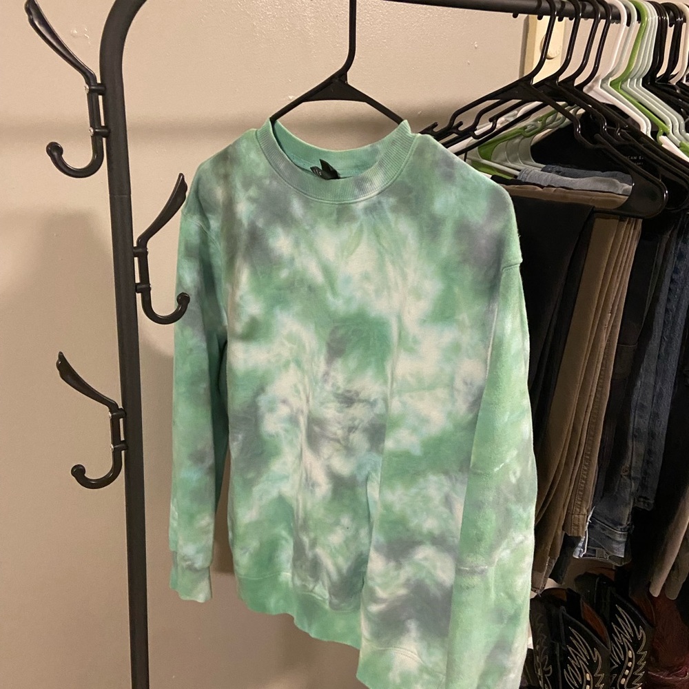 Green Tie-Dye Crewneck